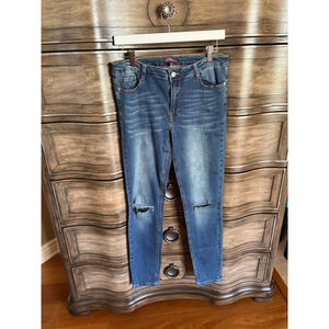 Women's Hale Bob Distressed Skinny Jeans Blue Size 10 nwot